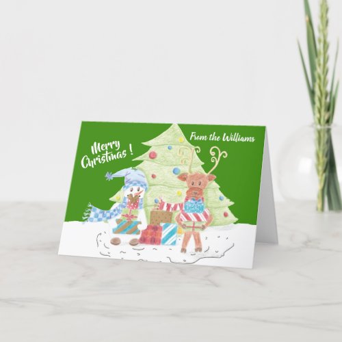 Merry Christmas personalized Holiday card