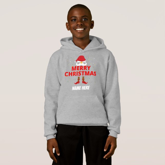 MERRY CHRISTMAS PERSONALIZED HOODIE (Front Full)