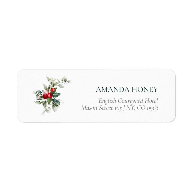 Merry Christmas Personalized  Label (Front)