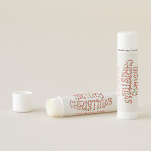 Merry Christmas Personalized Lip Gloss - dozen Balm