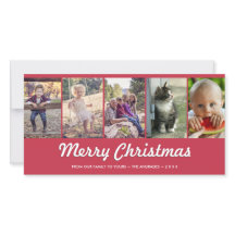 Merry Christmas Personalized Multi Photo Holiday