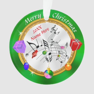Merry Christmas Personalized Musical Note Ornament
