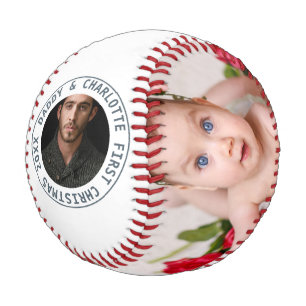 Merry Christmas Personalized One Of A Kind Photo Baseball