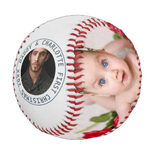 Merry Christmas Personalized One Of A Kind Photo Baseball