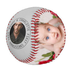Merry Christmas Personalized One Of A Kind Photo Baseball