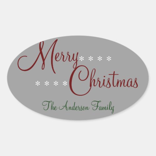 Merry Christmas Personalized Package Stickers