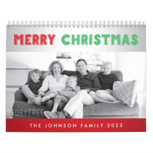 Merry Christmas Personalized Photo Calendars 2023