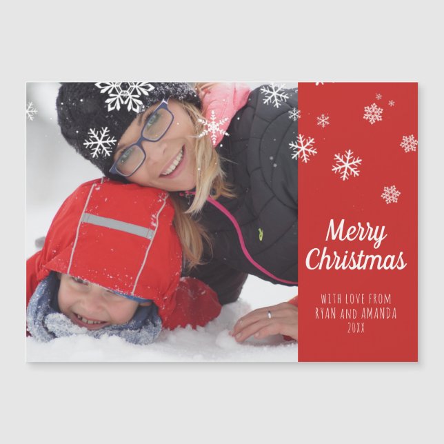 Merry Christmas Personalized Photo Christmas Card (Front)