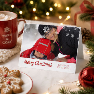 Merry Christmas Personalized Photo Christmas Holiday Card