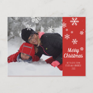 Merry Christmas Personalized Photo Christmas Holiday Postcard