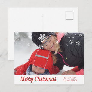 Merry Christmas Personalized Photo Christmas Holiday Postcard