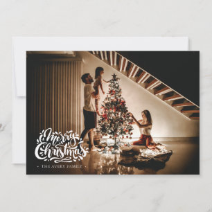 Merry Christmas Personalized Photo Deer Idyll Holiday Card