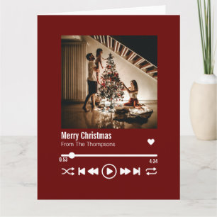 Merry Christmas Personalized Photo Greeting Card