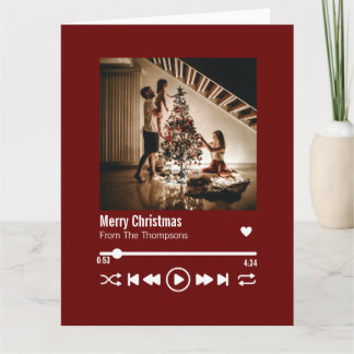 Merry Christmas Personalized Photo Greeting Card