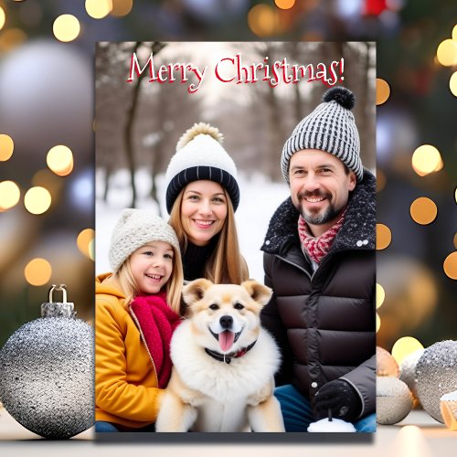 Merry Christmas  Personalized Photo Holiday