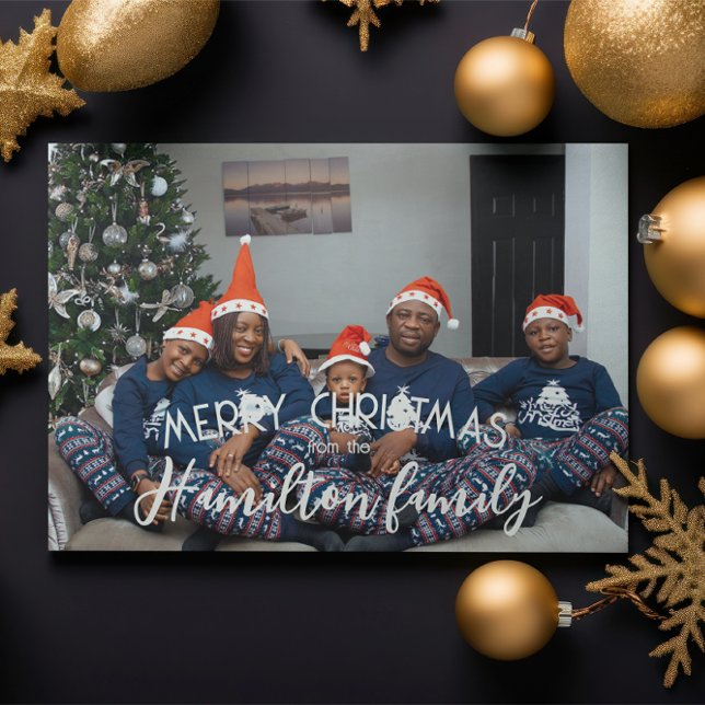 Merry Christmas Personalized Photo Holiday Card (Merry Christmas Personalized Photo Holiday Cards by Ricaso. Add your own photograph and text)