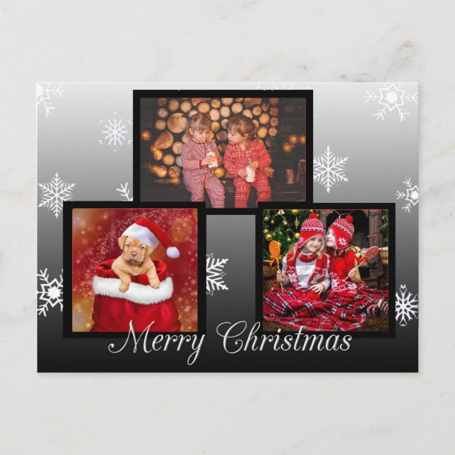 Merry Christmas Personalized Photo Postcard (Front)