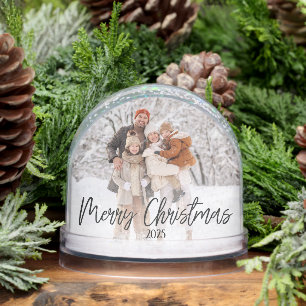 Merry Christmas Personalized Photo Snow Globe