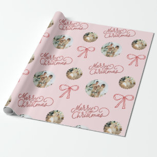 Merry Christmas Personalized Photo Wrapping Paper