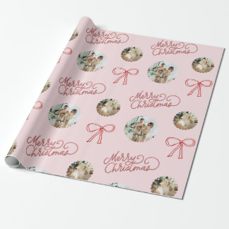 Merry Christmas Personalized Photo Wrapping Paper