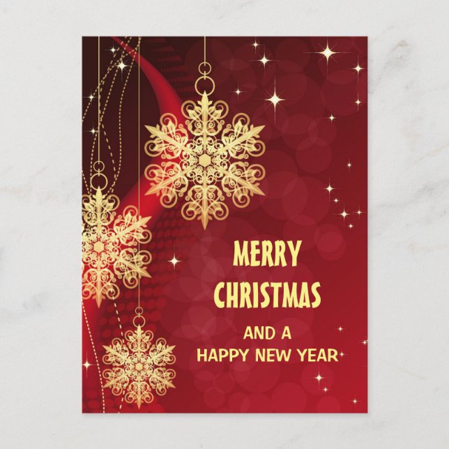 "Merry Christmas" Personalized Postcard (Front)