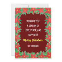 "Merry Christmas" Personalized Postcard