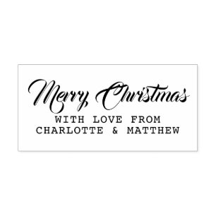 Merry Christmas personalized Rubber Stamp