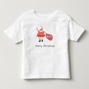 Merry Christmas Personalized Santa Sack Toddler T-shirt