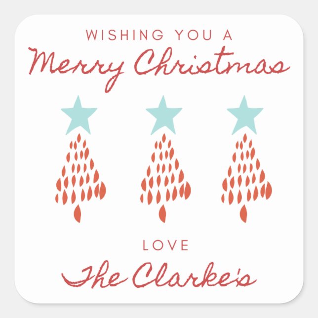 Merry Christmas personalized stickers (Front)