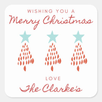 Merry Christmas personalized stickers