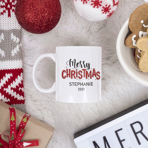 Merry Christmas Personalized Sublimation Coffee Mug