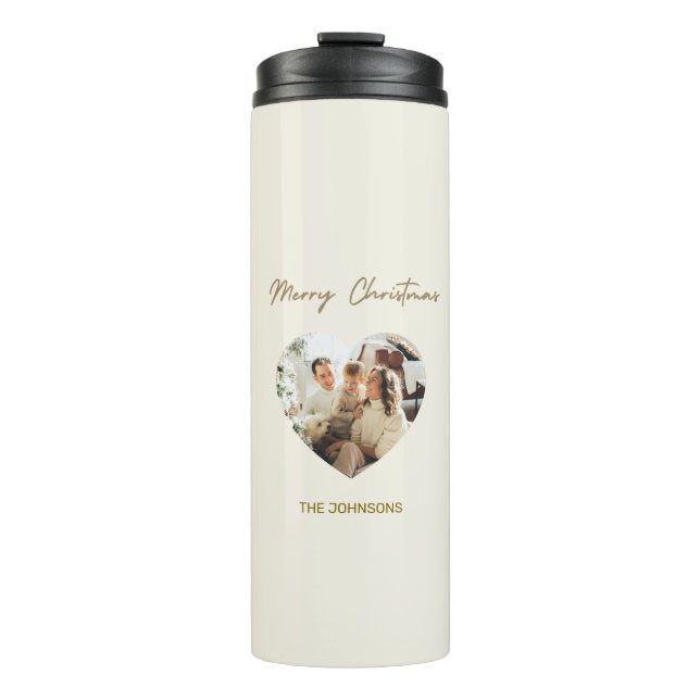 Merry Christmas Personalized Thermal Tumbler (Front)