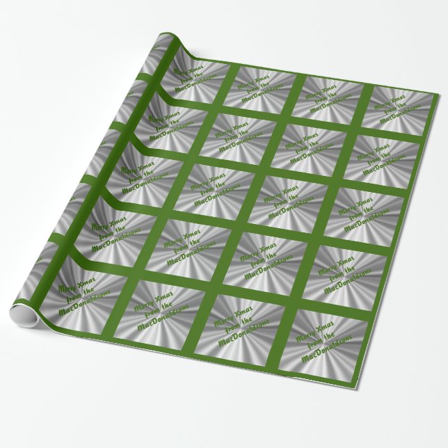 Merry Christmas personalized Wrapping Paper (Unrolled)