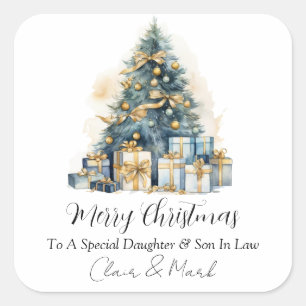 Merry Christmas personised Square Sticker
