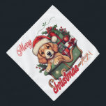 Merry Christmas - Pet Bandana<br><div class="desc">Celebrate the season in style with this festive pet design, perfect for spreading holiday cheer. Whether you're decking the halls or simply embracing the spirit of Christmas, this versatile design adds a touch of warmth and joy to any product. Ideal for gifting or personal use, it's sure to bring holiday...</div>
