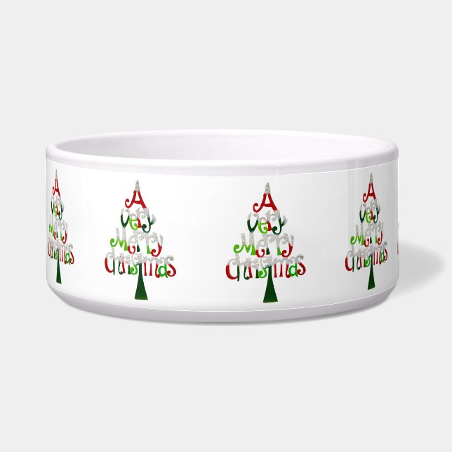 Merry Christmas Pet Bowl (Front)