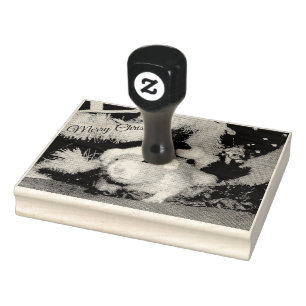 Merry Christmas Pet Rat Rubber Stamp