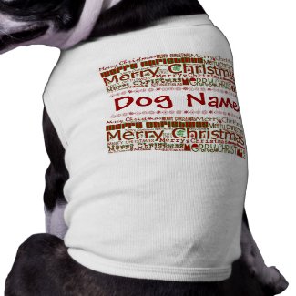 Merry Christmas Pet Shirt - Customize w/ Pet Name