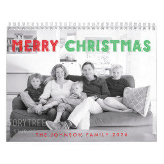 Merry Christmas Photo Calendar For 2026