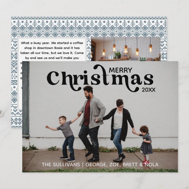 Merry Christmas Photo Card (Front/Back)