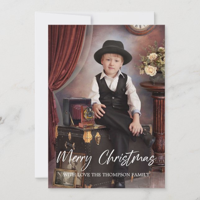Merry Christmas Photo Card (Front)