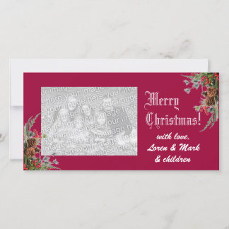 Merry Christmas Photo Card -cherry