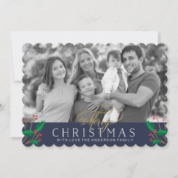 Merry Christmas Photo Card  Holidays Card by ApplePaperie at Zazzle