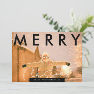 Merry Christmas Photo Card | Modern Custom