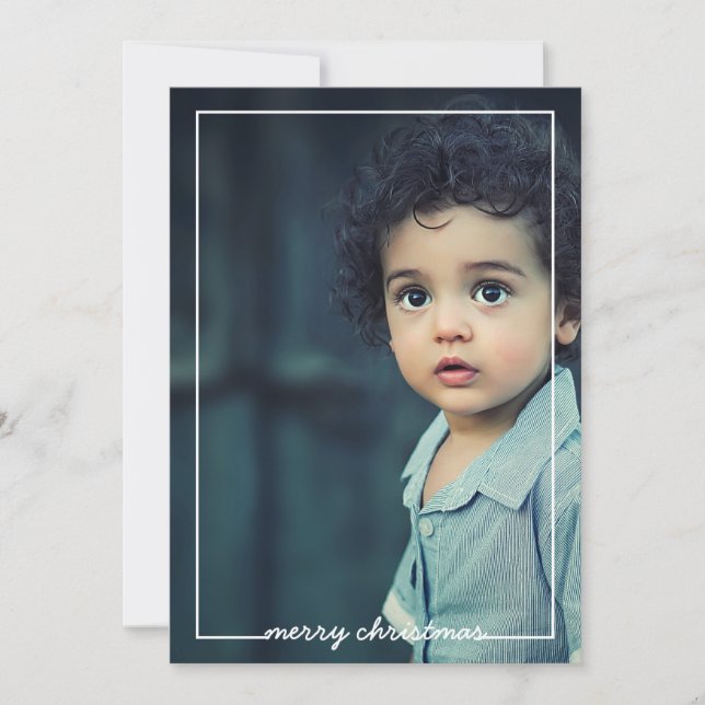 Merry Christmas photo card overlay, color choices (Front)