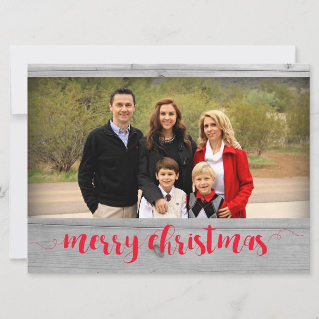 Merry Christmas Photo Card Template (Front)