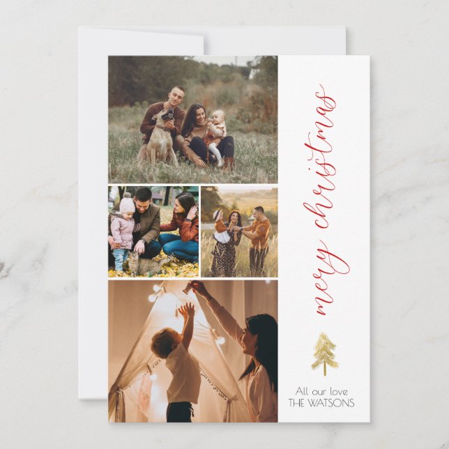 Merry Christmas Photo Card Year In Review (Front)