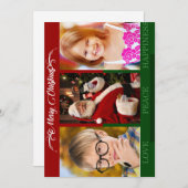 Merry Christmas photo cards with Santa Claus (Front/Back)