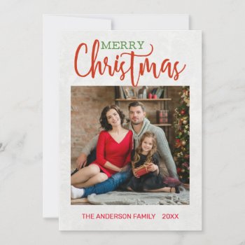 Merry Christmas Photo Christmas Card by ChristmasBellsRing at Zazzle