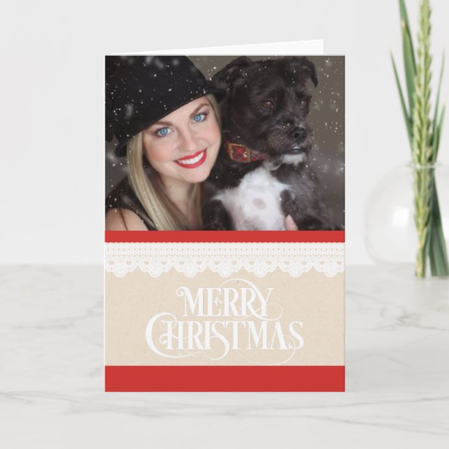 Merry Christmas Photo Christmas Card (Front)